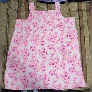 Aria Nightgown Women’s Plus 100% Cotton Sleeveless Square Neck (Size: 4X)